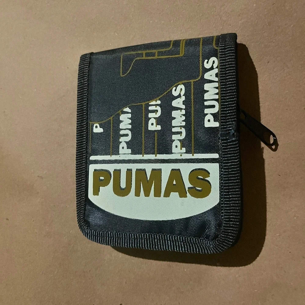 Pumas Black and Gold Wallet Zip up